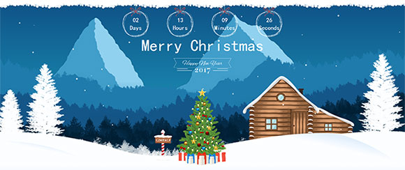 白雪圣诞节网站模板